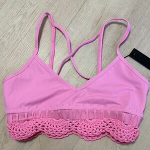 Carbon 38 light pink sports bra Sz S NEW NWT